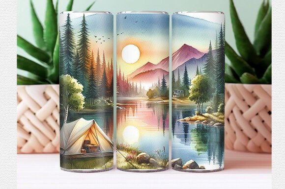 Download Summer Camping Tumbler Wrap - Camping tumbler wrap Collection