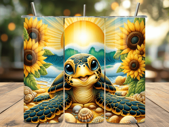 Download Summer Sun Baby Sea Turtle Tumbler Wrap - Sea turtle tumbler Collection