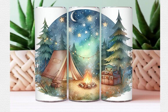 Download Summer Camping Tumbler Wrap - Camping tumbler wrap Collection