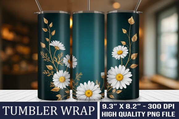 Download Daisy Flower Sublimation Tumbler Wrap - Premium Resources