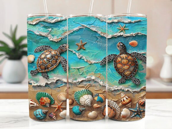Download Sea Turtle Tumbler Wrap PNG Ocean - Sea turtle tumbler Collection