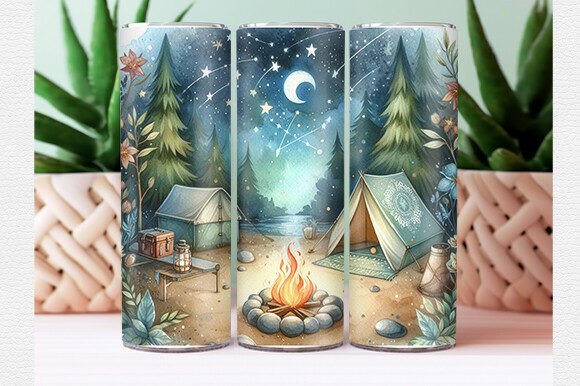 Download Summer Camping Tumbler Wrap - Camping tumbler wrap Collection