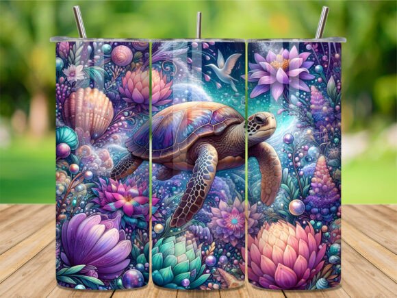 Download Mystic Lotus Sea Turtle Tumbler Wrap - Sea turtle tumbler Collection