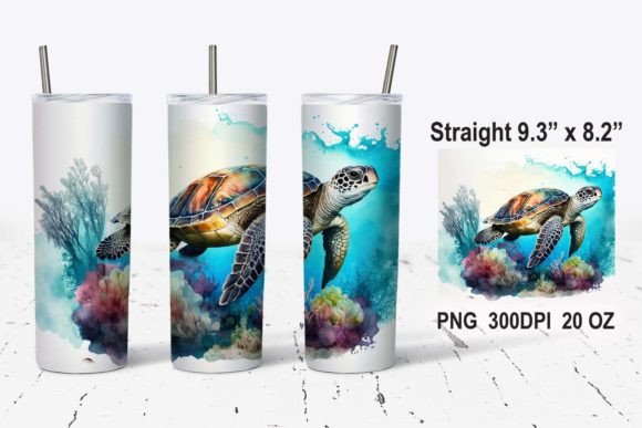 Download Sea Turtle Tumbler Wrap PNG - Sea turtle tumbler Collection